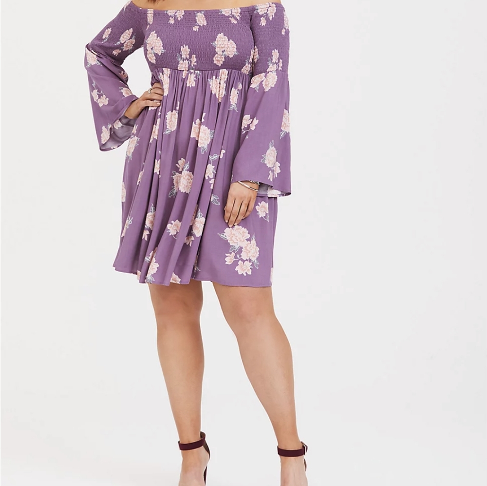 Purple Torrid Skater Dress Size 2